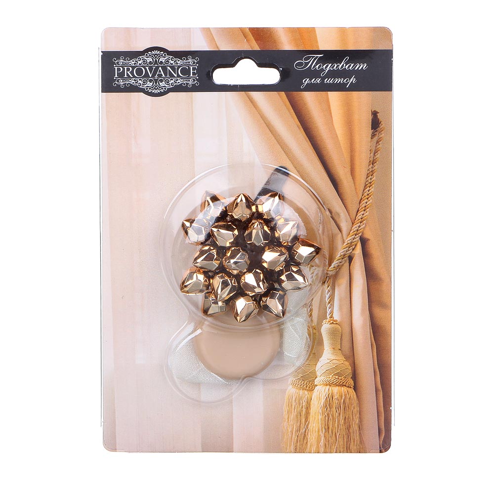 PROVANCE Подхват для штор магнитный 1-сторонний, "Сияние", 30см, d4,5см, 2 цвета, арт.№ 491-434