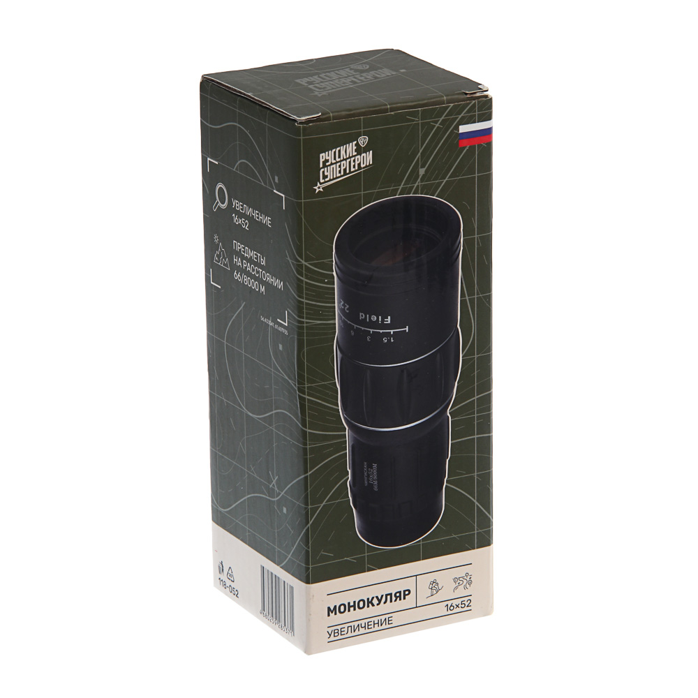 Монокуляр, тм BY Русские Супергерои, 16*52, 66 м/8000 м, арт.№ 118-052