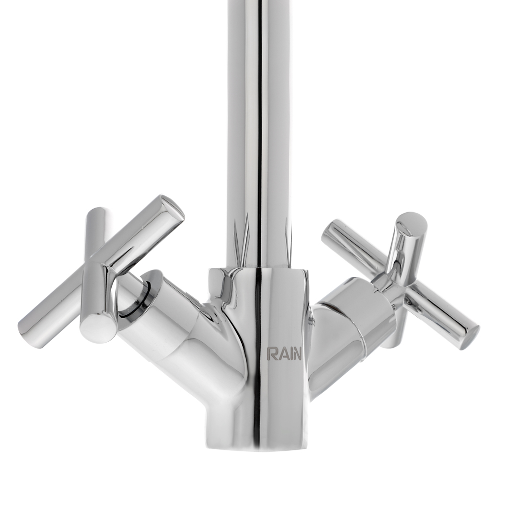 RAIN Смеситель для кухни Кристал, кран-буксы 1/2, гайка, латунь, хром, арт.№ 561-018