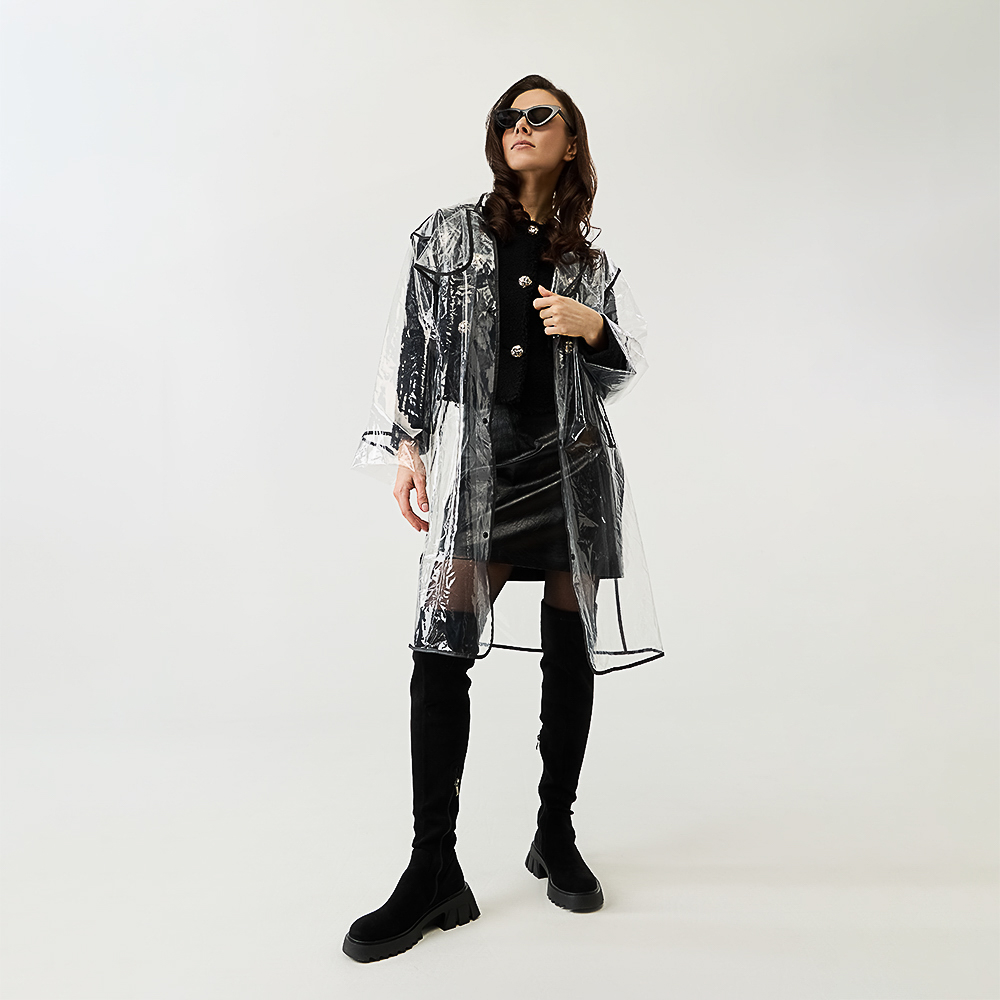 INBLOOM Дождевик прозрачный с окантовкой 100х62см, 130мкм, ЭВА, арт.№ 188-111