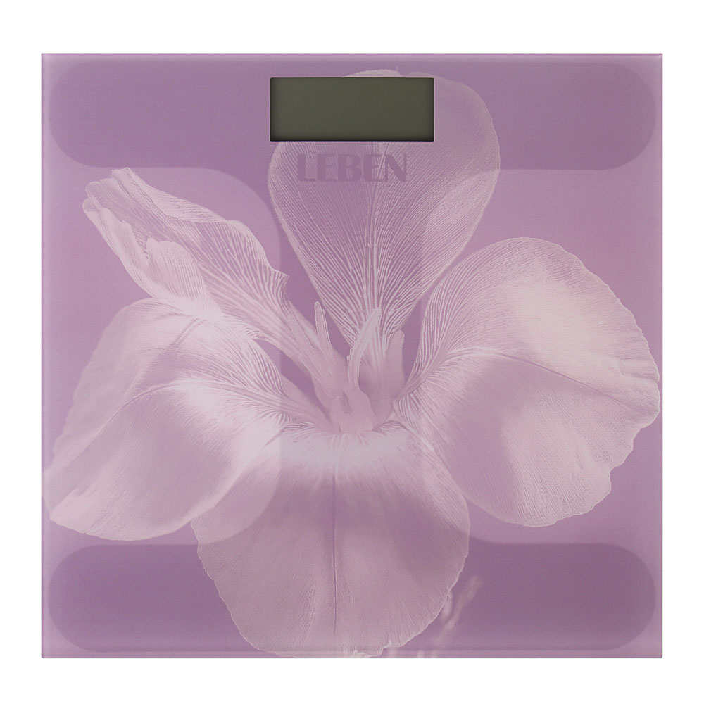Весы напольные электронные "Ботаника" тм LEBEN, ЖК-дисплей, макс. нагр.до 180кг, 28х28см, арт.№ 252-102