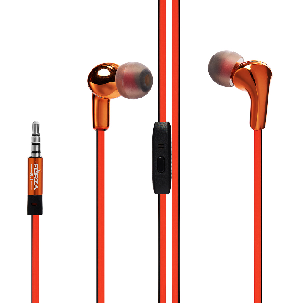 FORZA КИРЯ Наушники внутриканальные с микрофоном, металлик-хамелеон, глубокий бас, 120см, пластик, арт.№ 410-320