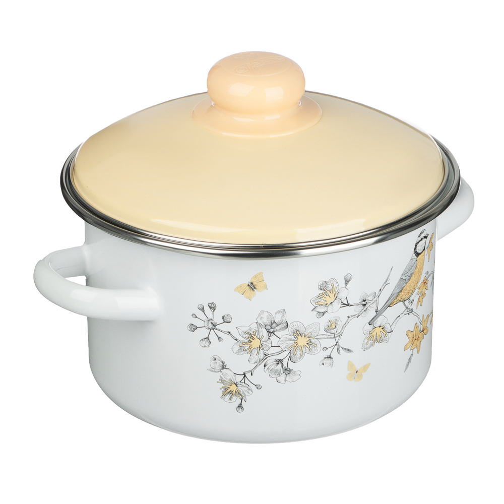 Люмен Кастрюля эмалированная 2л, индукция, арт.№ 894-576