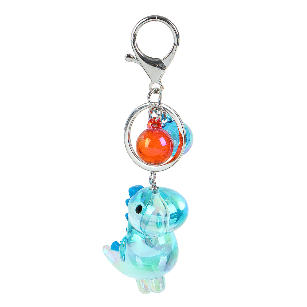 Брелок 5,5x3,5см, "Ящеры", акрил, металлический карабин, 6 цветов, арт.№ 095-008