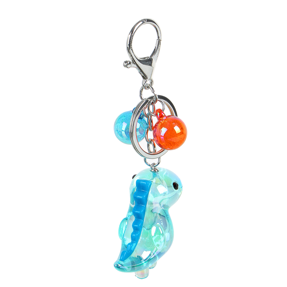 Брелок 5,5x3,5см, "Ящеры", акрил, металлический карабин, 6 цветов, арт.№ 095-008