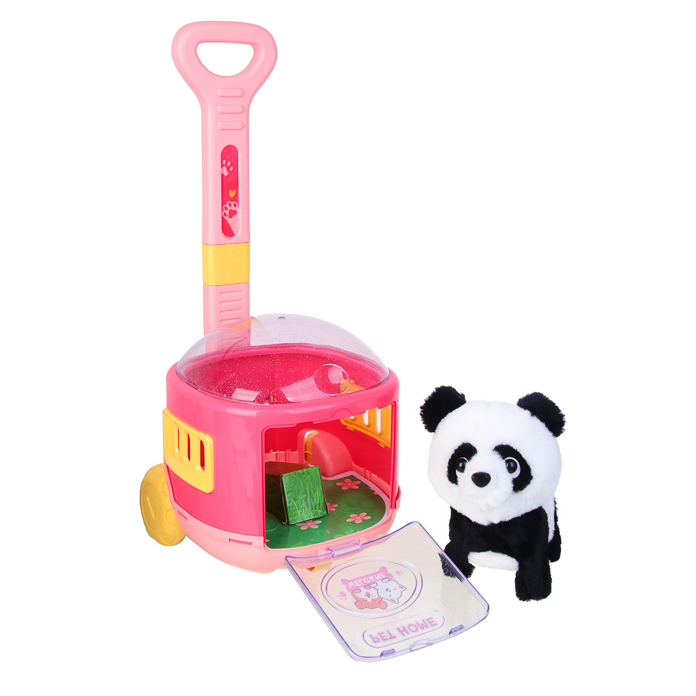 ИГРОЛЕНД Питомец интерактивный "Панда в перевозке", 2хАА, ABS, полиэстер, 20,5х23х48,5 см, арт.№ 272-903