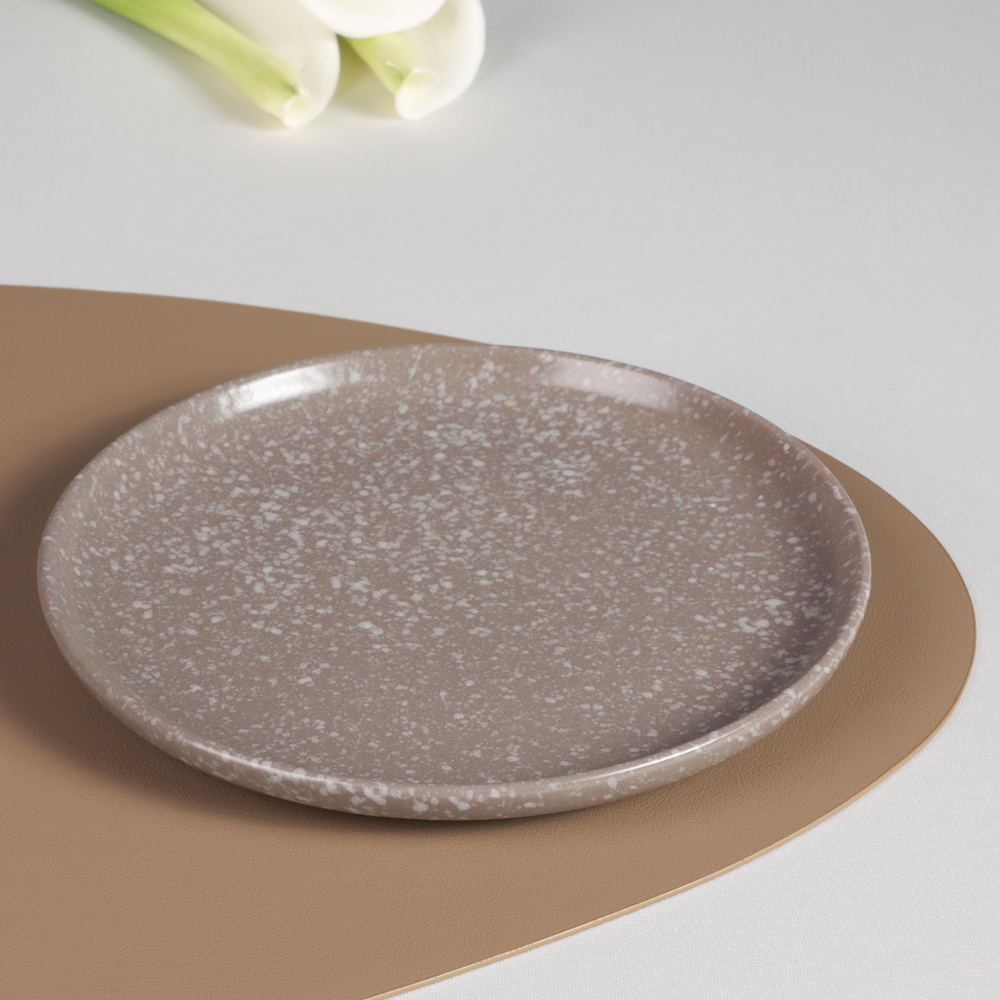 MILLIMI Тарелка десертная 20х2см, керамика, серый, арт.№ 824-176