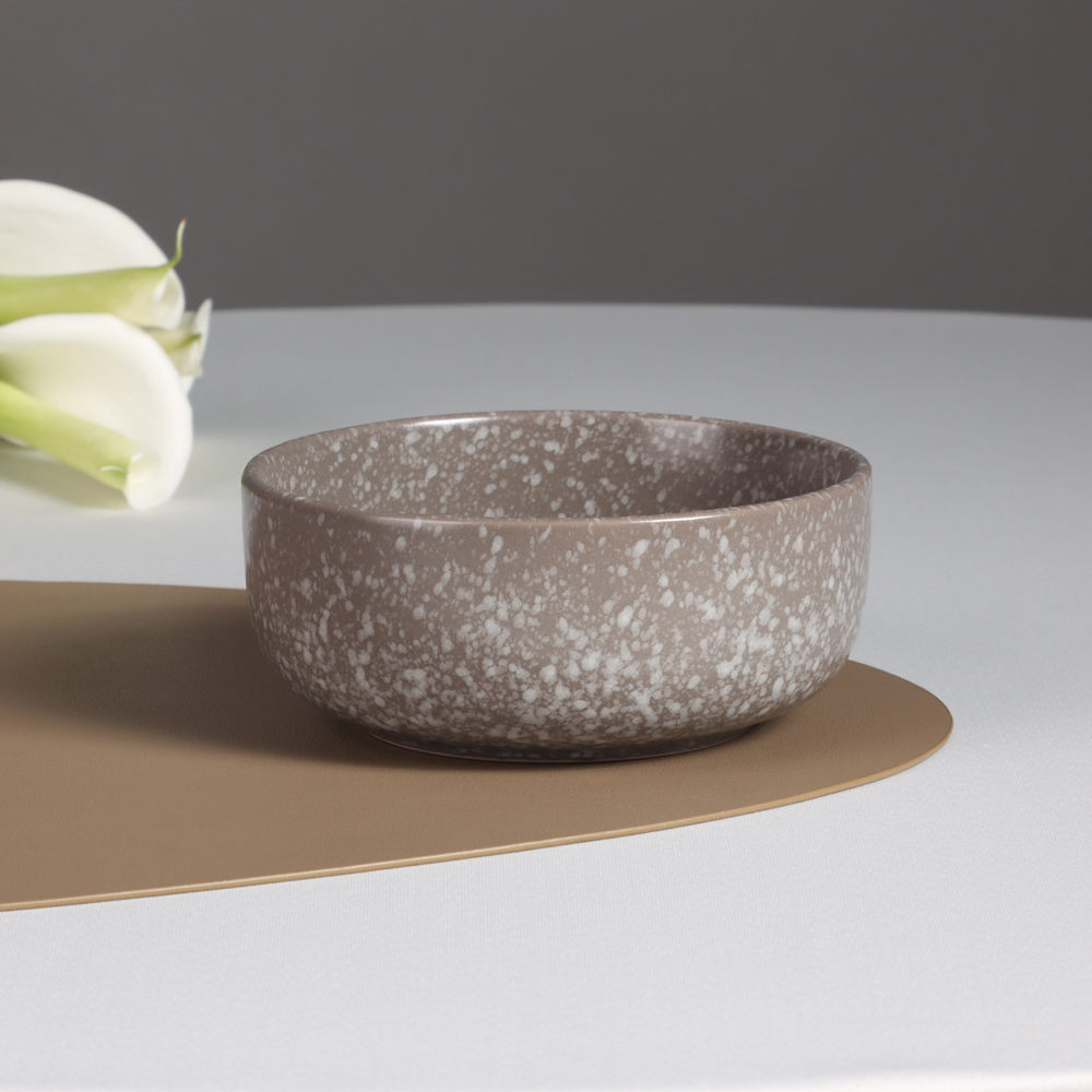 MILLIMI Салатник 620мл, 14.5х6см, керамика, серый, арт.№ 824-177