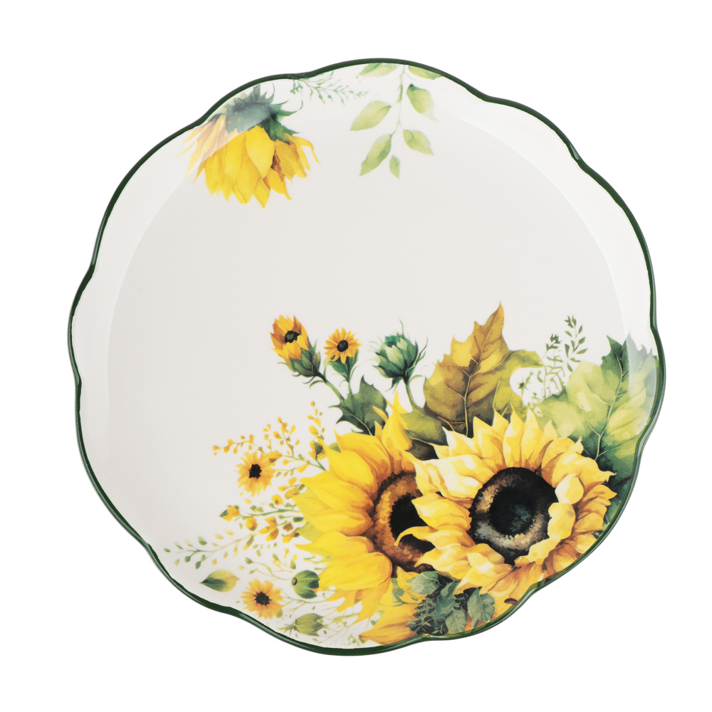 MILLIMI Подсолнухи Блюдо круглое, 20х2см, керамика, арт.№ 824-656
