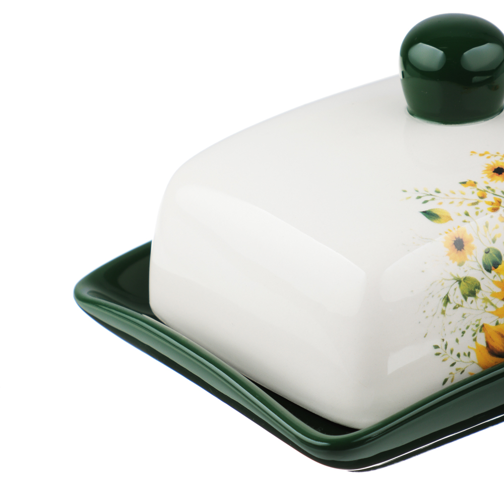 MILLIMI Подсолнухи Масленка, 17х12x8см, керамика, арт.№ 824-658