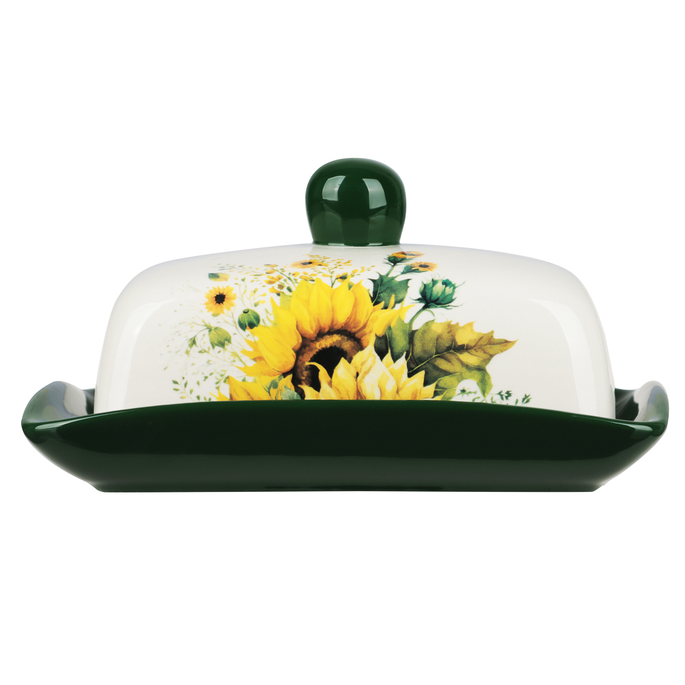 MILLIMI Подсолнухи Масленка, 17х12x8см, керамика, арт.№ 824-658