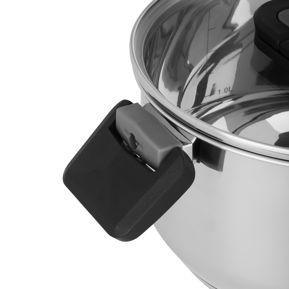 Кастрюля тм SATOSHI Манн 20х11,5см. 3,5л. со стекл. крышкой, индукция, арт.№ 822-300