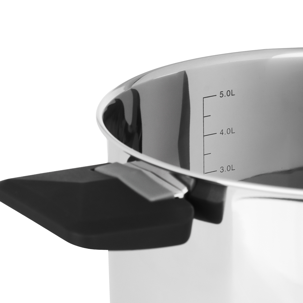 Кастрюля тм SATOSHI Манн 24х13,5см. 6,5л. со стекл. крышкой, индукция, арт.№ 822-301