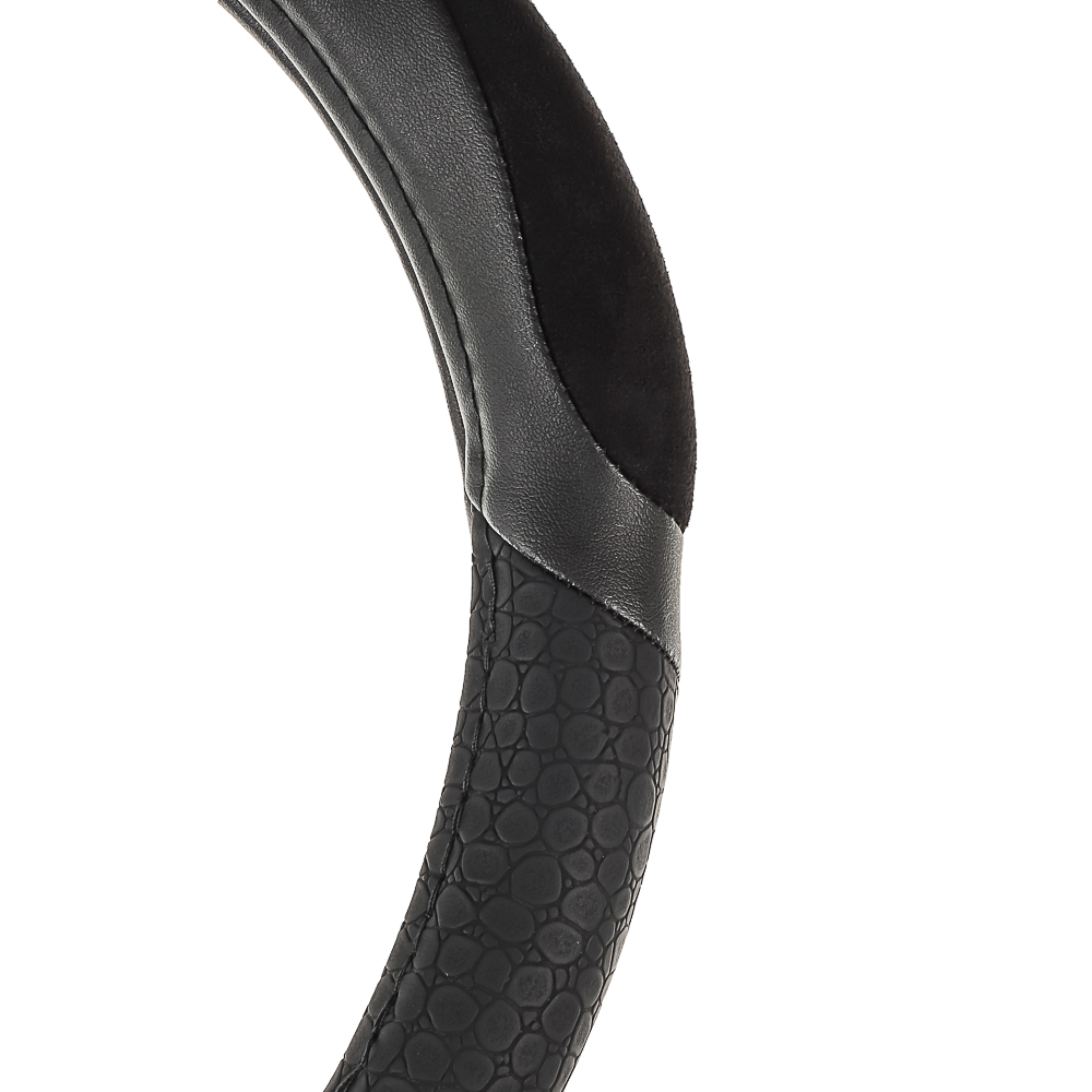 ЕРМАК Оплетка руля, спонж, с захватом руля, черный, разм. (M), арт.№ 708-426