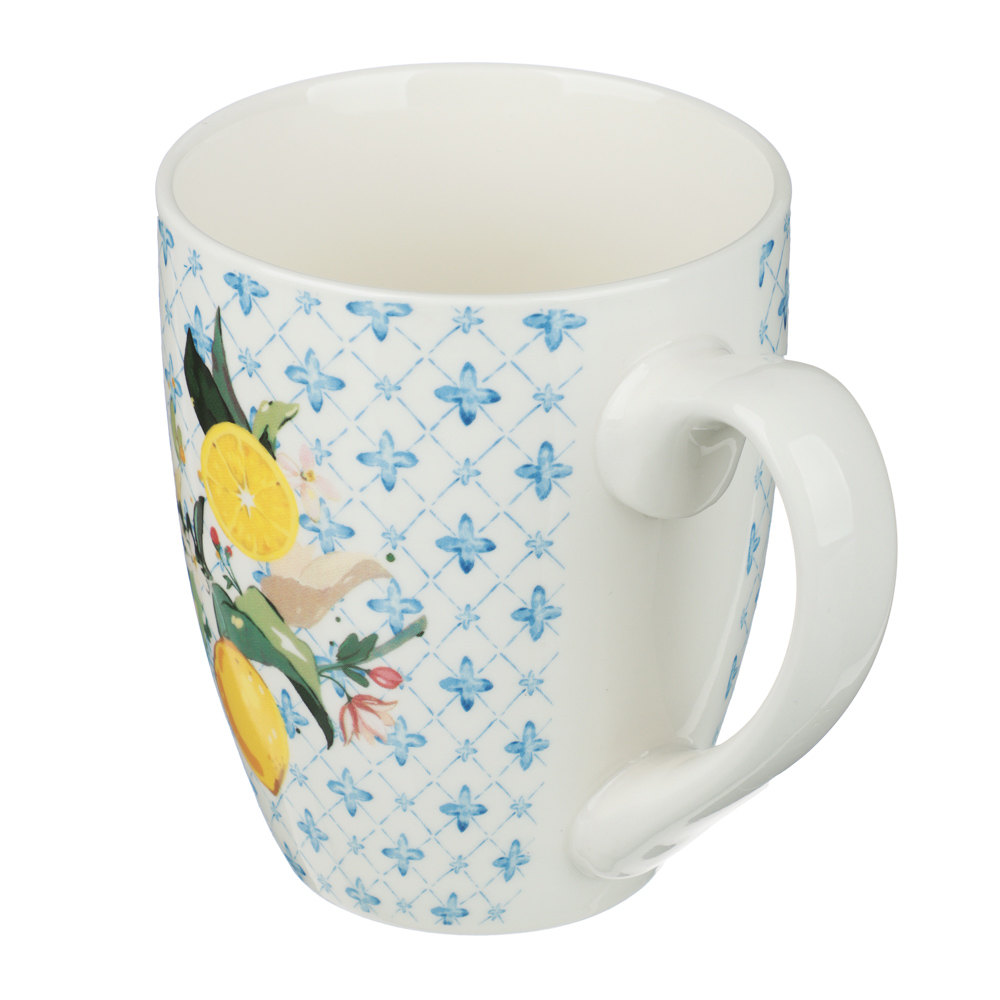 Кружка тм MILLIMI Лимоны, 400мл, фарфор, 3 дизайна, арт.№ 806-358