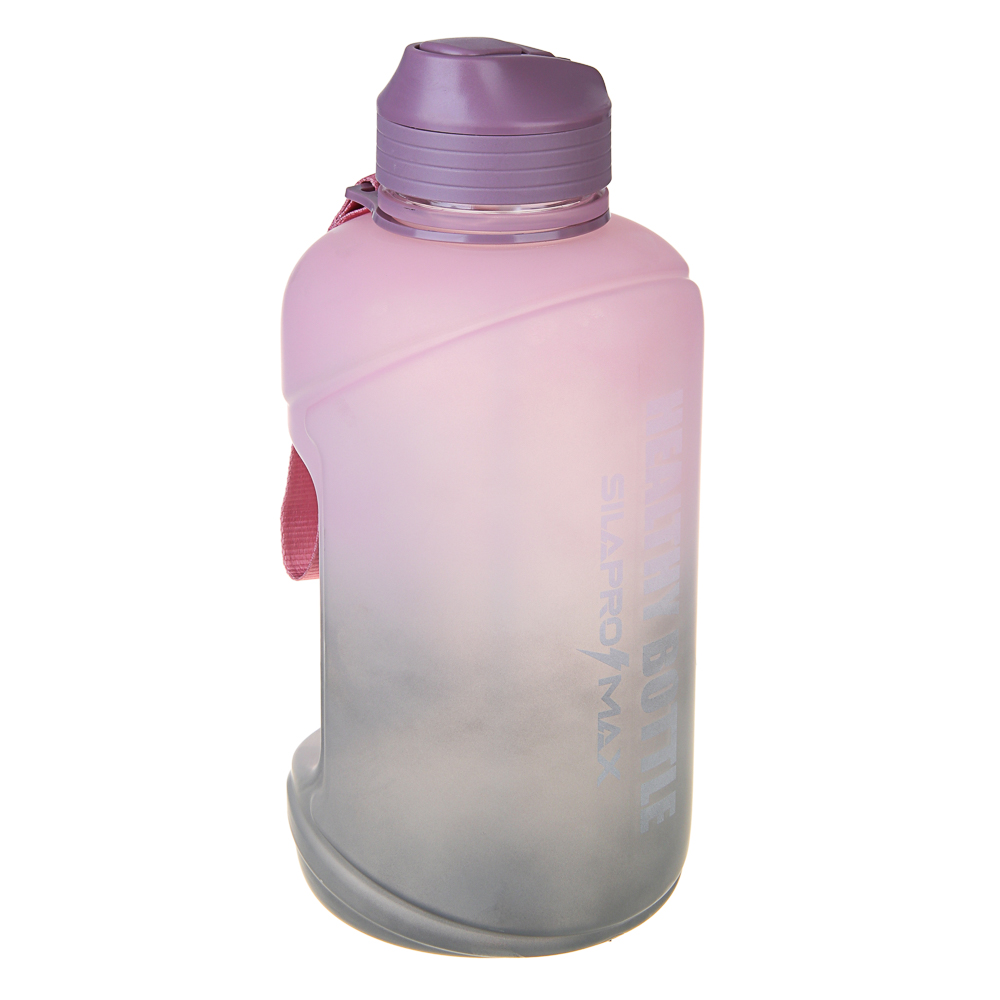SILAPRO MAX Бутылка спортивная с замком, ULTIMATE GREY-ELDERBERRY, 2л, PETG, арт.№ 088-048