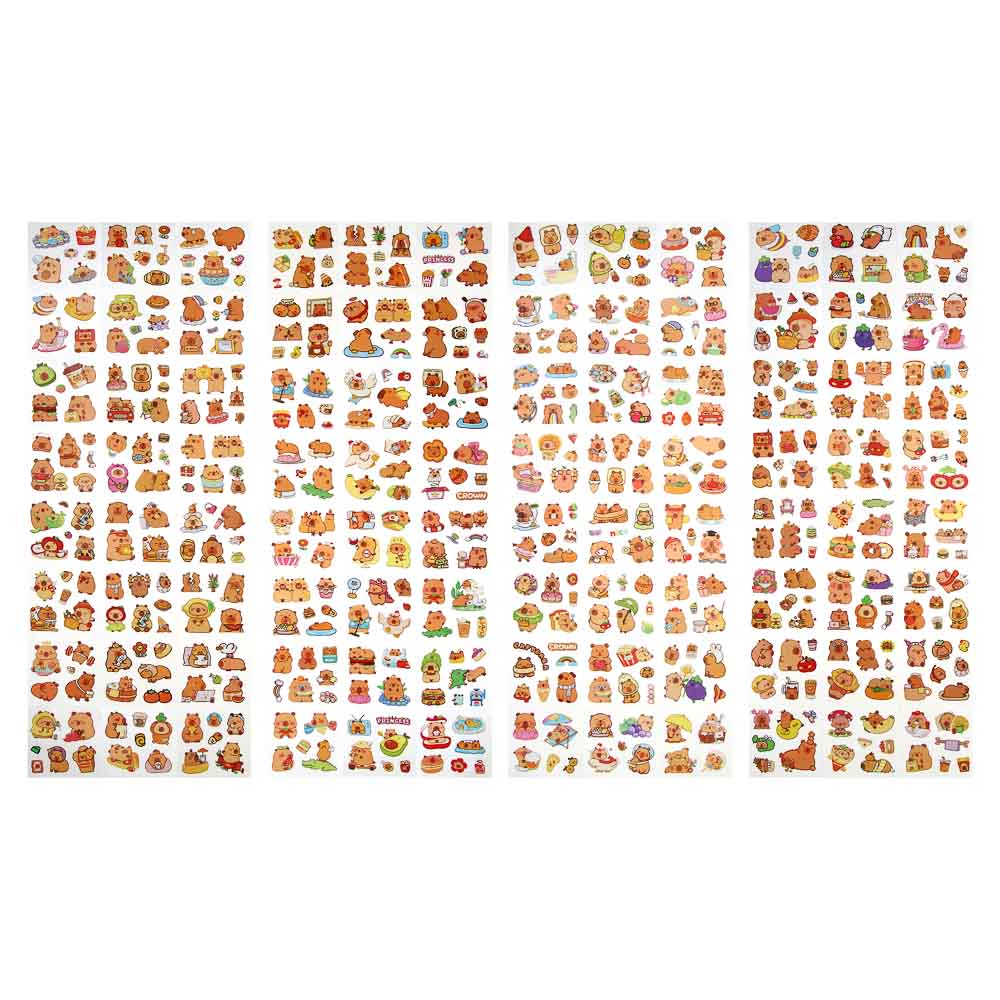 Набор наклеек в коробке 96шт, PET, микс 4 дизайна, арт.№ 607-078