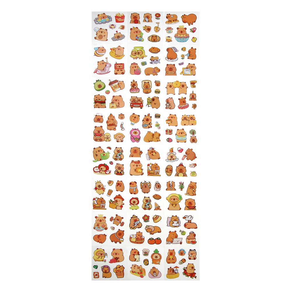 Набор наклеек в коробке 96шт, PET, микс 4 дизайна, арт.№ 607-078