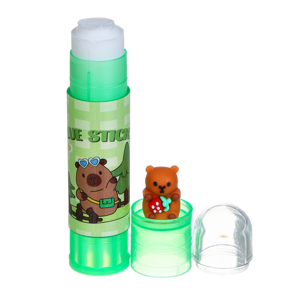 Клей-карандаш 8гр, ПВА, "Панда/Капибара", микс 3 дизайна, шоу-бокс, арт.№ 607-079