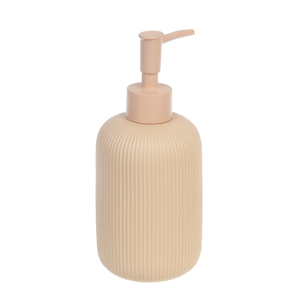 Диспенсер для жидкого мыла тм VETTA Монтана, 300мл, доломит, бежевый, 7,5х7,5х17,5см, арт.№ 463-595