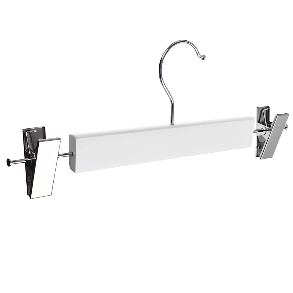 Вешалка для юбок и брюк тм VETTA, 28см, с зажимами, хром, цвет белый, арт.№ 455-057