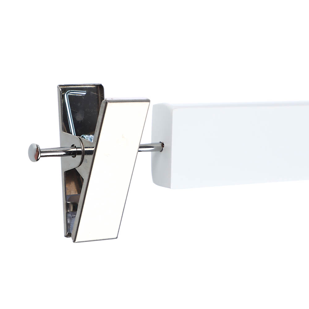 Вешалка для юбок и брюк тм VETTA, 28см, с зажимами, хром, цвет белый, арт.№ 455-057