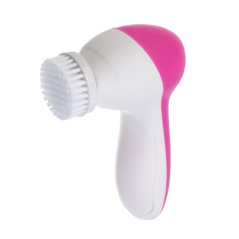 LEBEN Массажер для лица и тела, 2 скорости, набор насадок, 2xАА (не в компл.), розовый, арт.№ 192-087