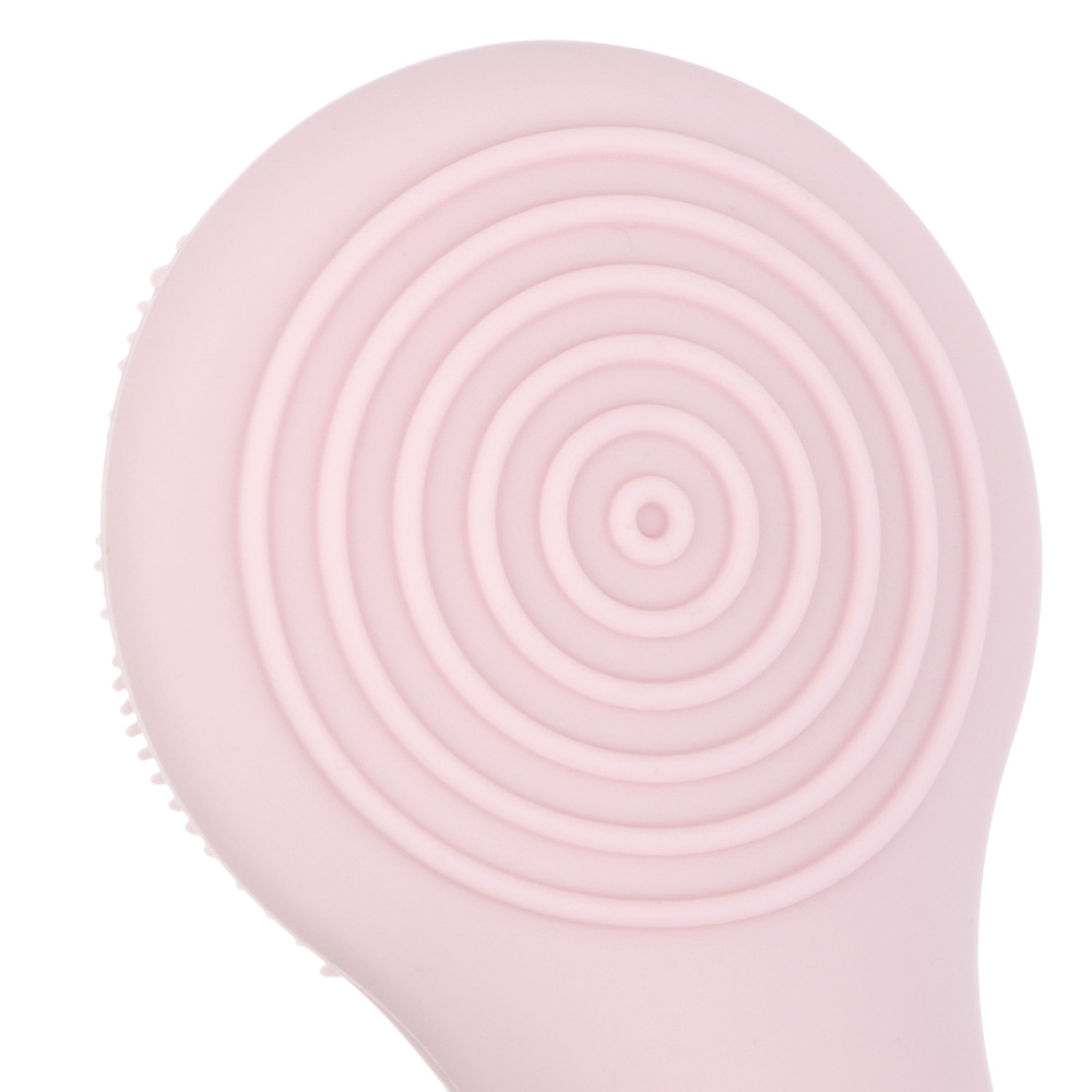 LEBEN Массажер для лица силиконовый, 2xAAA (не в компл.), влагозащита IP6, розовый, арт.№ 192-089