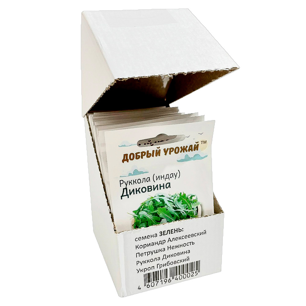 Набор семян "Зелень" в шоубоксе 40 шт, набор 4 вида, арт.№ 179-307