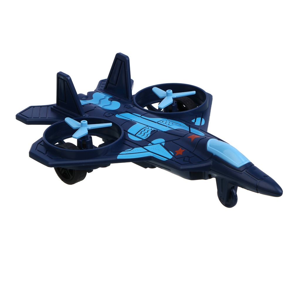 Истребитель инерционный ИГРОЛЕНД, свет, лопасти крутятся, 3хAG13, ABS, 21х15,2х6,5 см, 4 дизайна, арт.№ 292-440
