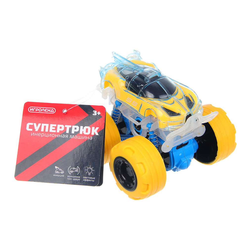 ИГРОЛЕНД Машина "Супертрюк", инерция, свет, вращение, 3хLR44, ABS, TPR, 10х8х9см, 4 дизайна, арт.№ 292-441