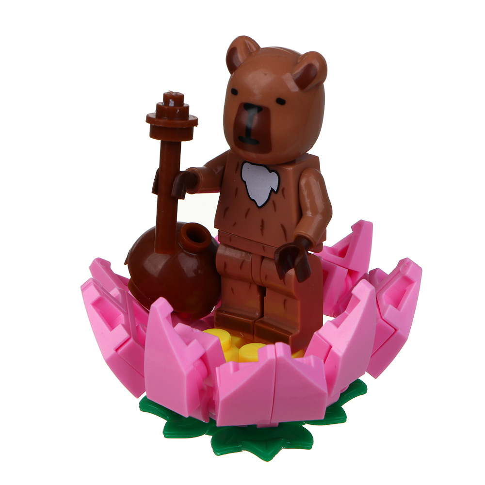 ИГРОЛЕНД Конструктор "Мир Капибарчиков", 14,5х4х9,5 см, ABS, 6 видов, арт.№ 858-067