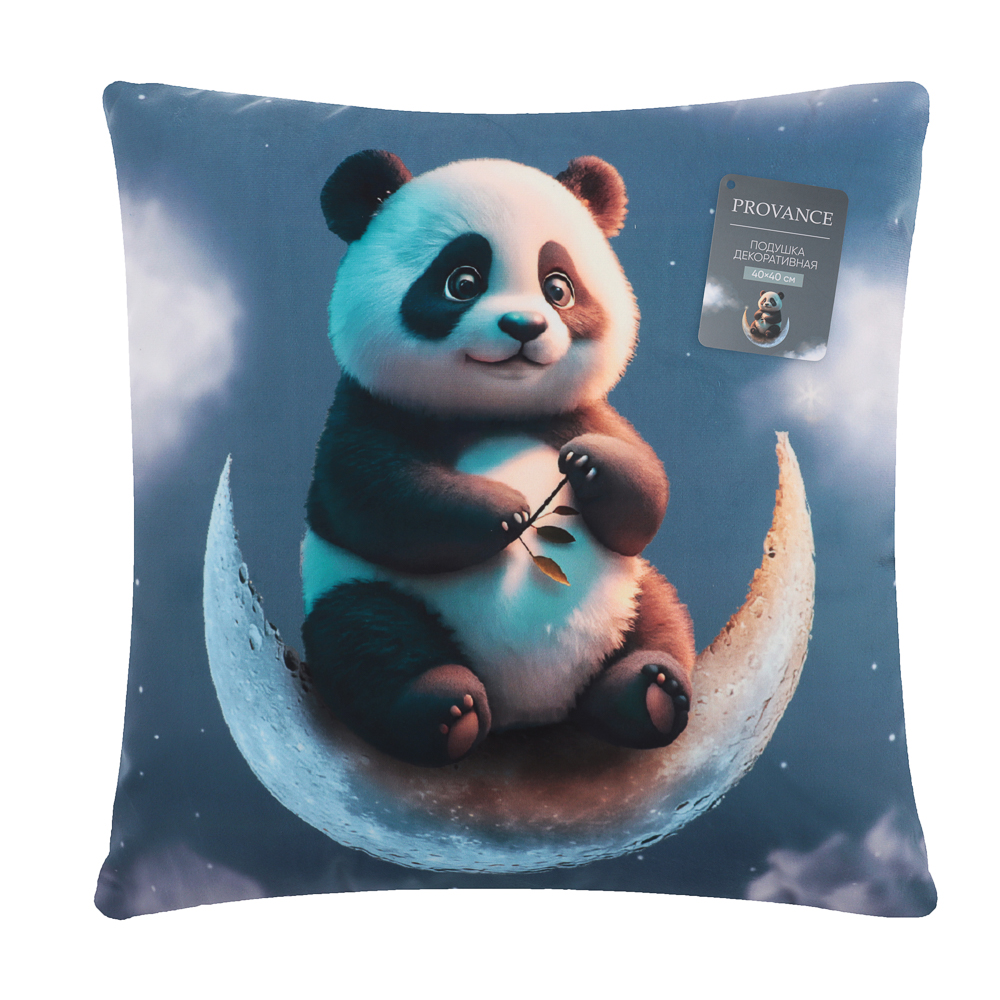 PROVANCE Панда Подушка декоративная 40х40см, 100% полиэстер, арт.№ 497-105