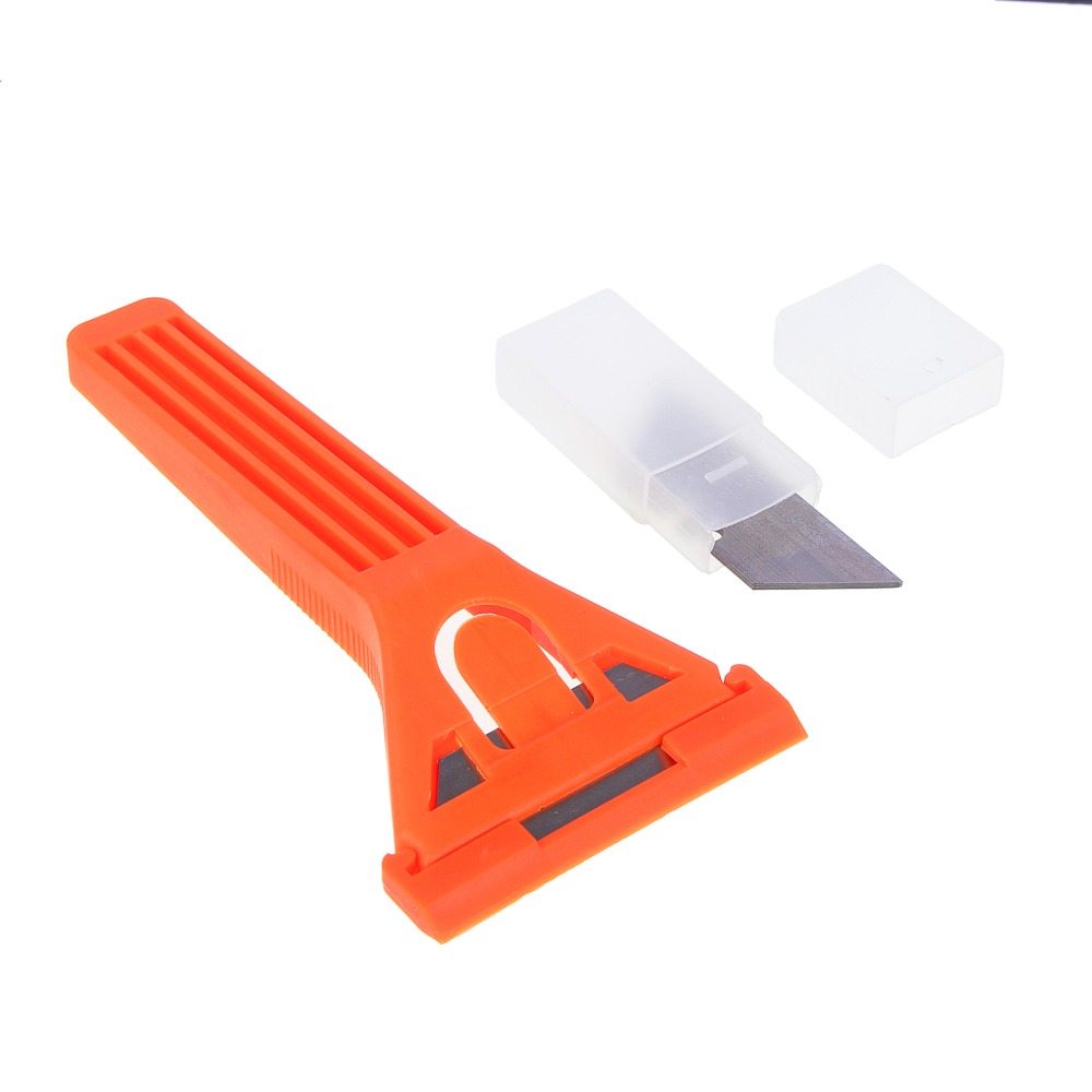 ЕРМАК Скребок универсальный для поверхностей: стеклокерамика,стекло,плитка.3 лезвия 19мм в комплекте, арт.№ 683-168