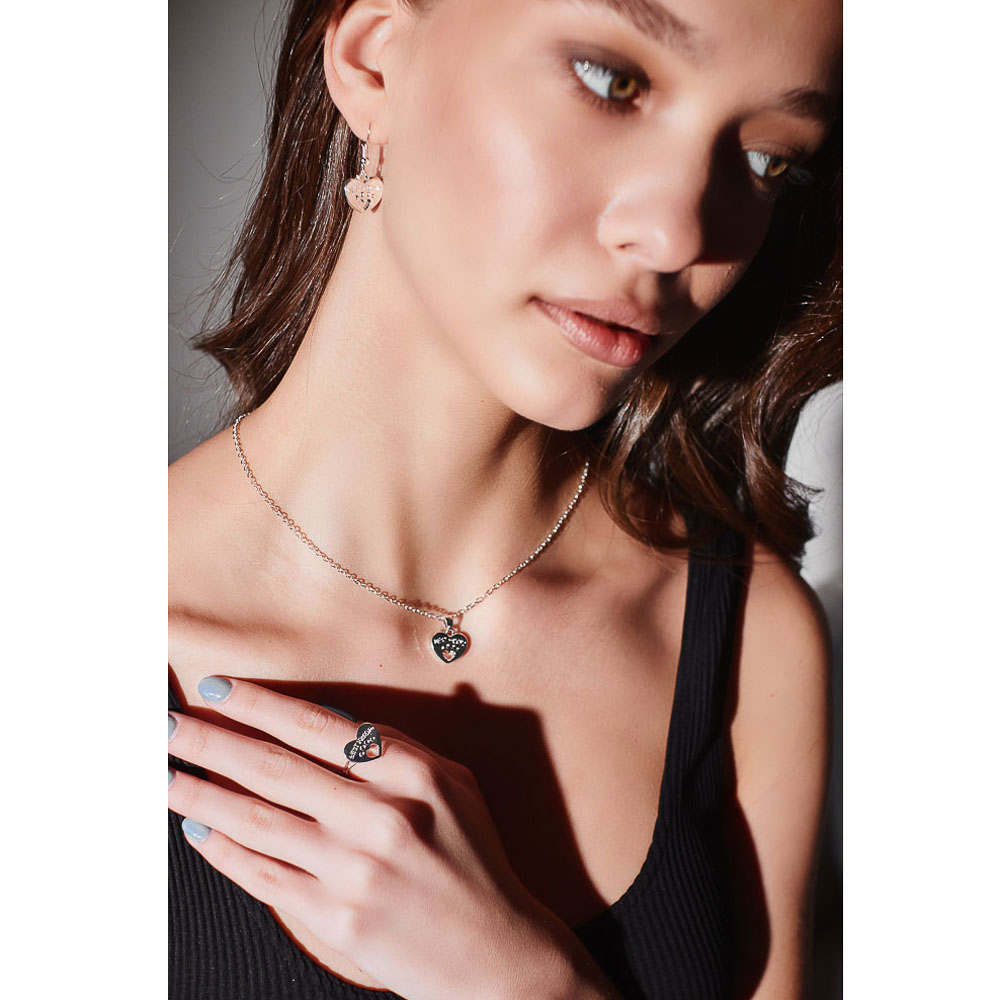 BERIOTTI Набор бижутерии 3 пр.: цепочка с подвеской, серьги, кольцо, биж.сплав, 4 дизайна, арт.№ 316-362