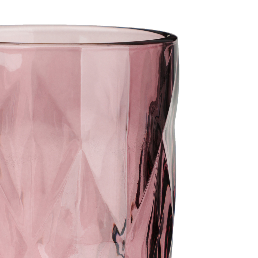 MILLIMI Бокал 160 мл, стекло, бордовый ромб, арт.№ 878-640