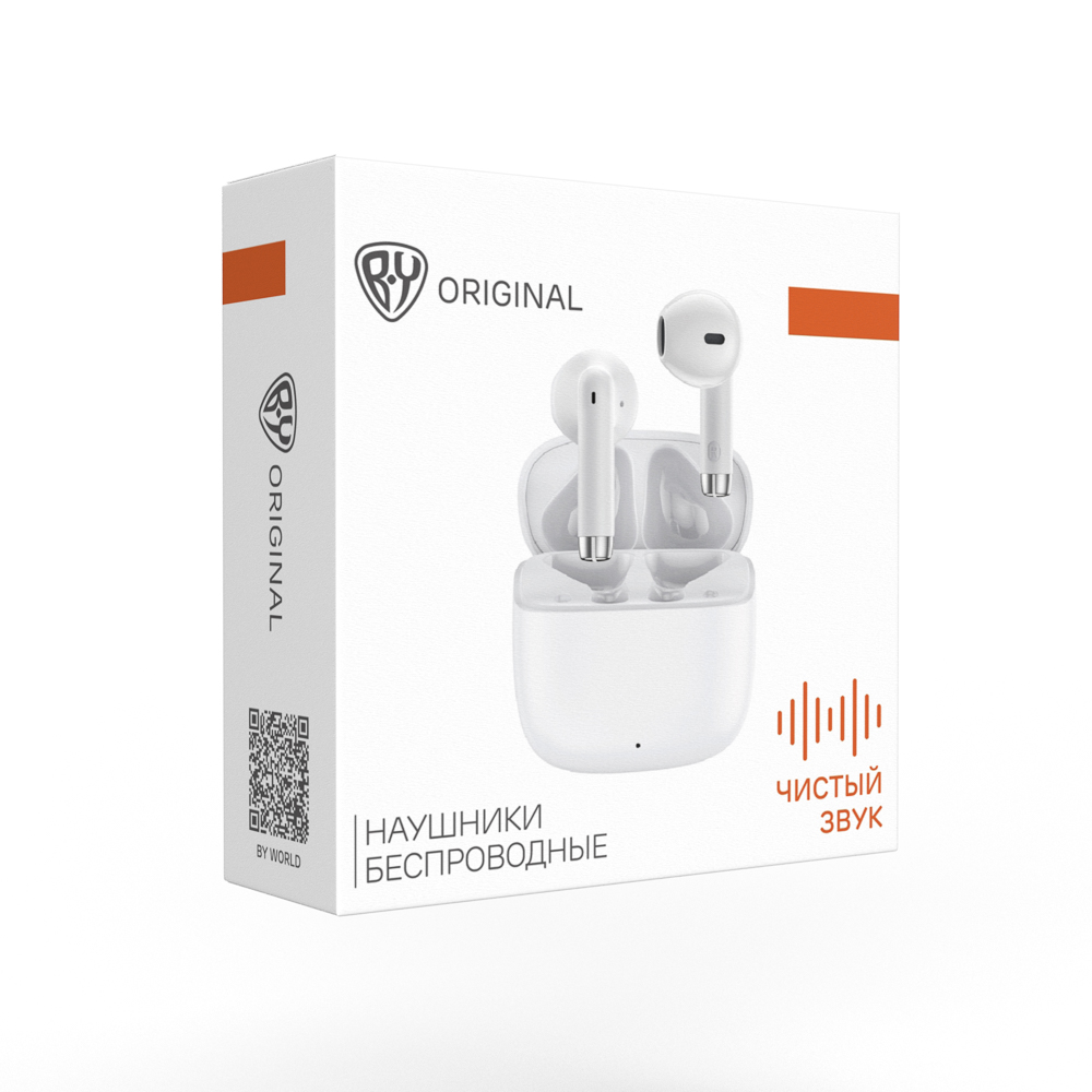 Наушники беспроводные TWS BY Zentune, вкладыши, 30/320 мАч, BT5.4, белый, арт.№ 410-294