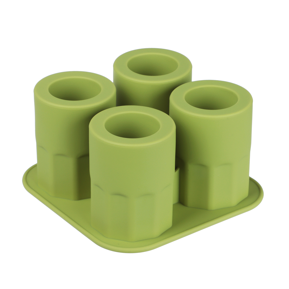 VETTA Форма силиконовая для льда 4 ячейки 12,5х12,5х7см, "Рюмка", 3 цвета, арт.№ 856-209