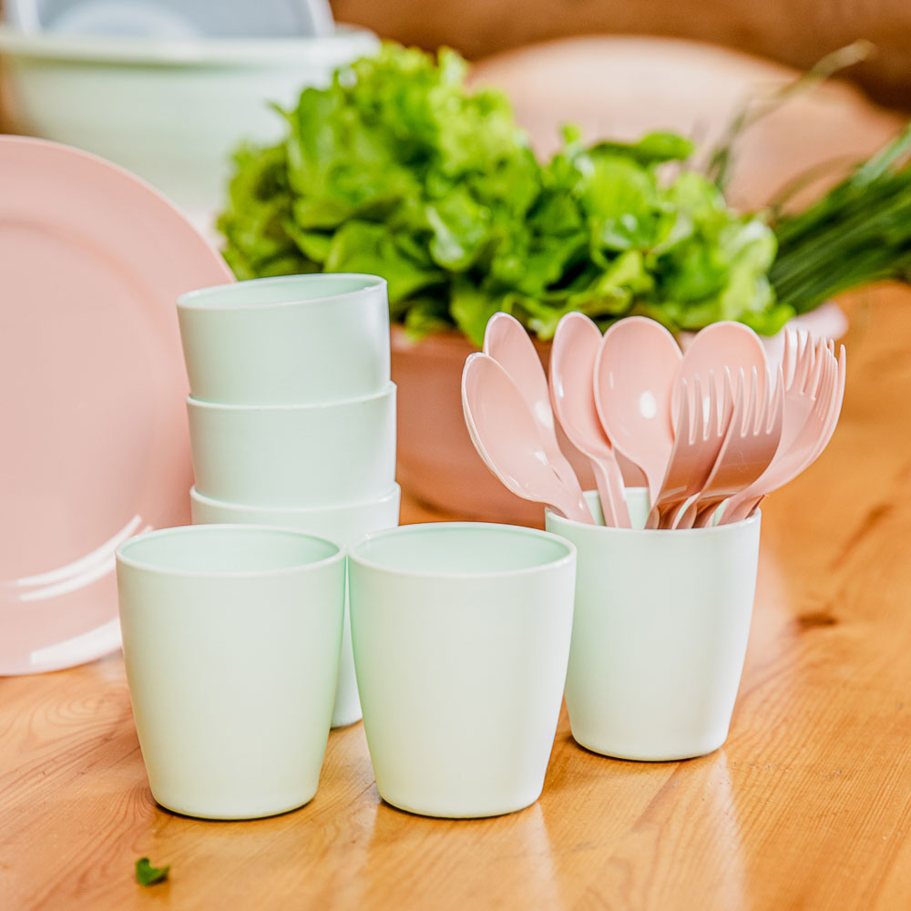 Набор стаканов 0,25л, 3шт, пластик, 2 цвета, арт.№ 861-298