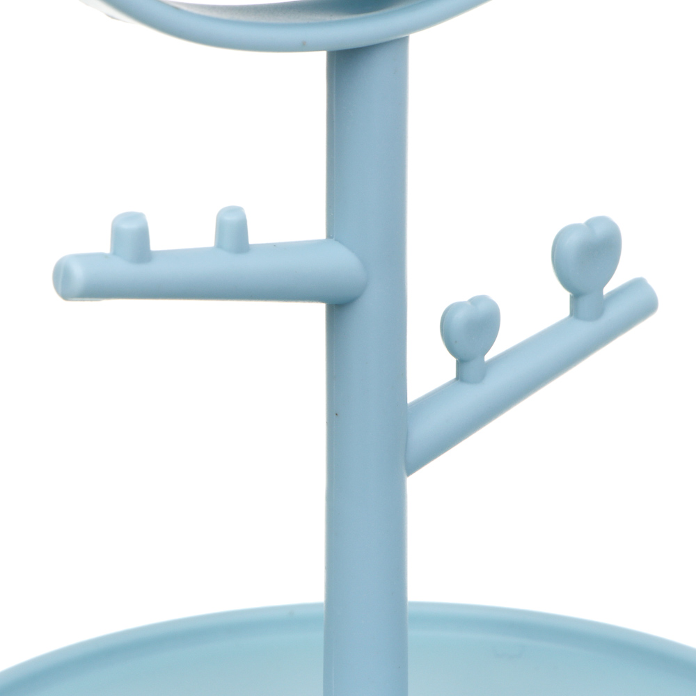 Зеркало настольное тм ЮНИLOOK, с подставкой, пластик, стекло, высота 20 см, диаметр 10,5см, 3 цвета, арт.№ 301-265