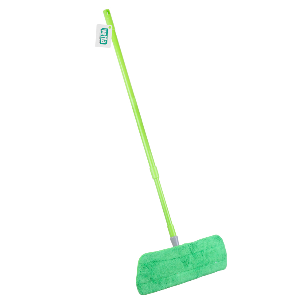 VETTA Швабра с насадкой из микрофибры на липучках, рукоятка металл окр., телескоп., 69-120см,NP-2011, арт.№ 444-275