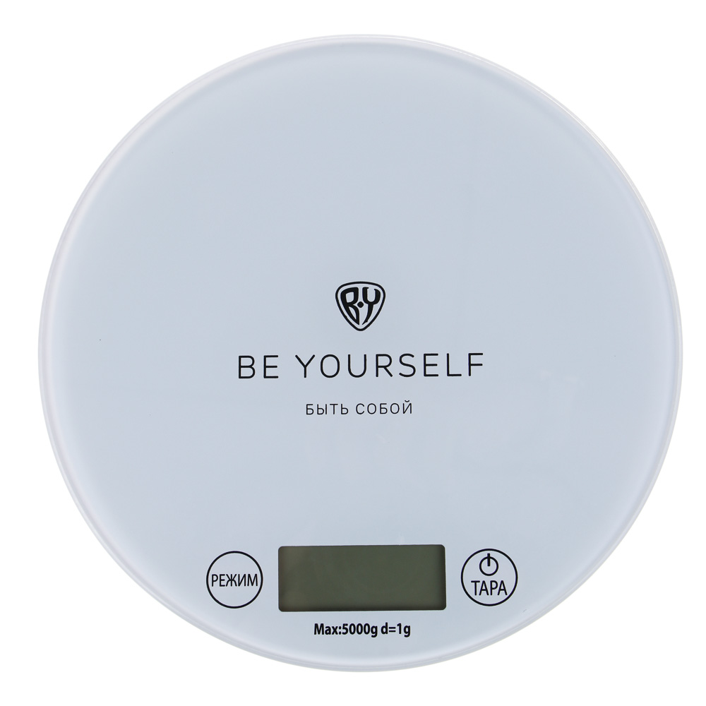 BY Русские Супергерои Весы кухонные электронные, кругл.стекло, макс.нагр. 5кг (точн.измер. 1гр) бел, арт.№ 268-062