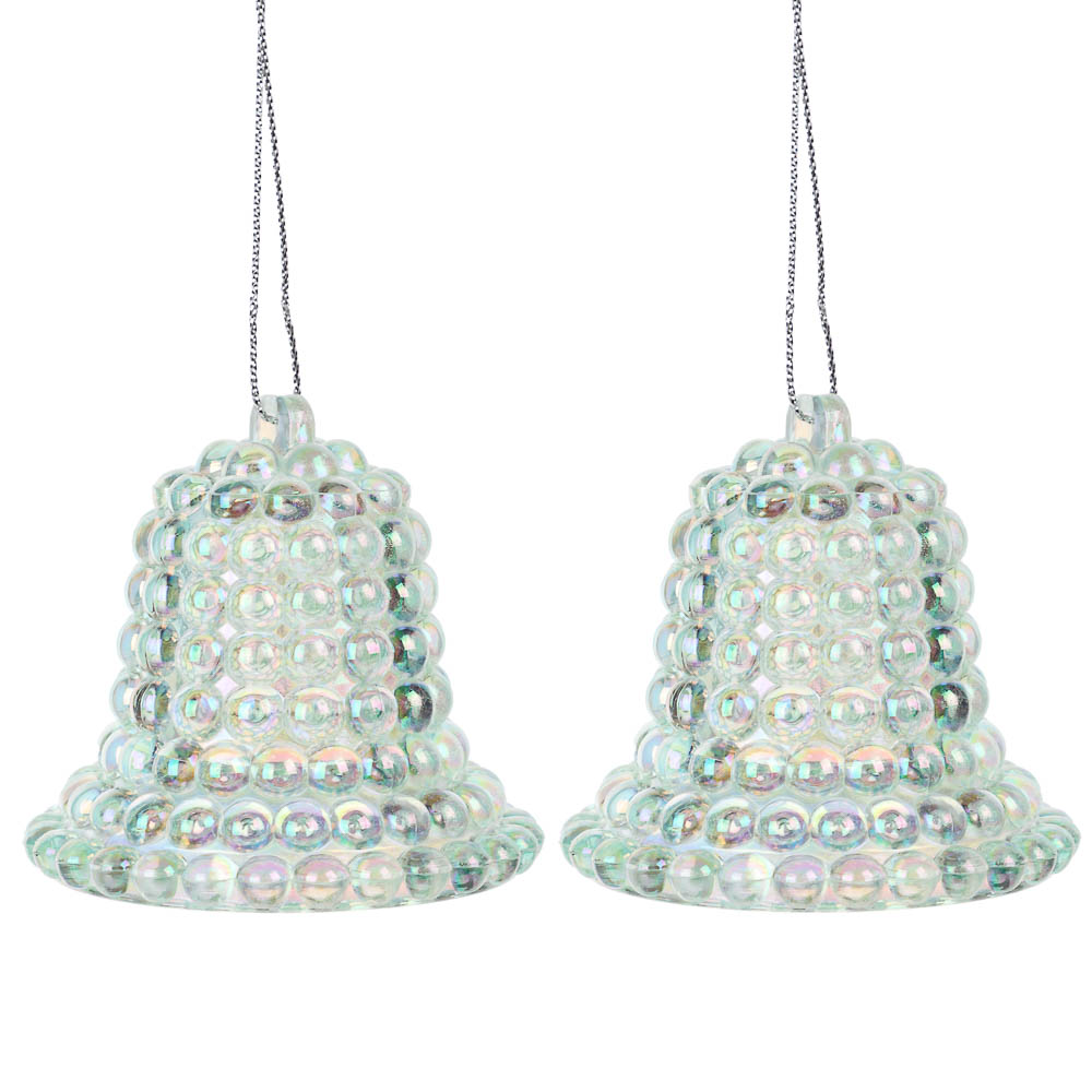 СНОУ БУМ Набор декоративных украшений "Колокольчики" 2 шт, 5.5x6 см, акрил, зеленый, арт.№ 397-447