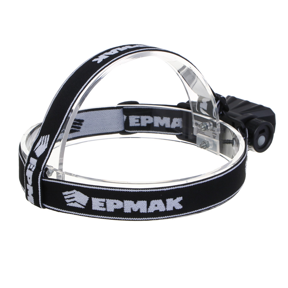 Фонарь налобный тм ЕРМАК, 3 LED, 1200мАч, 3 режима, 8,3х3,8х5,4см, USB кабель, пластик, арт.№ 221-076