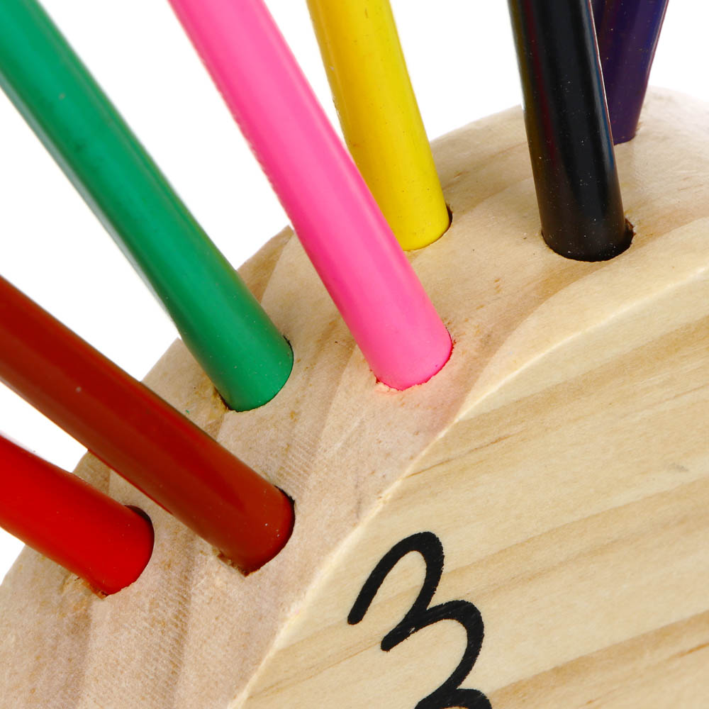 ЯЩЕРЫ Карандаши цветные 10 цветов, в деревянной фигурной подставке, арт.№ 524-233