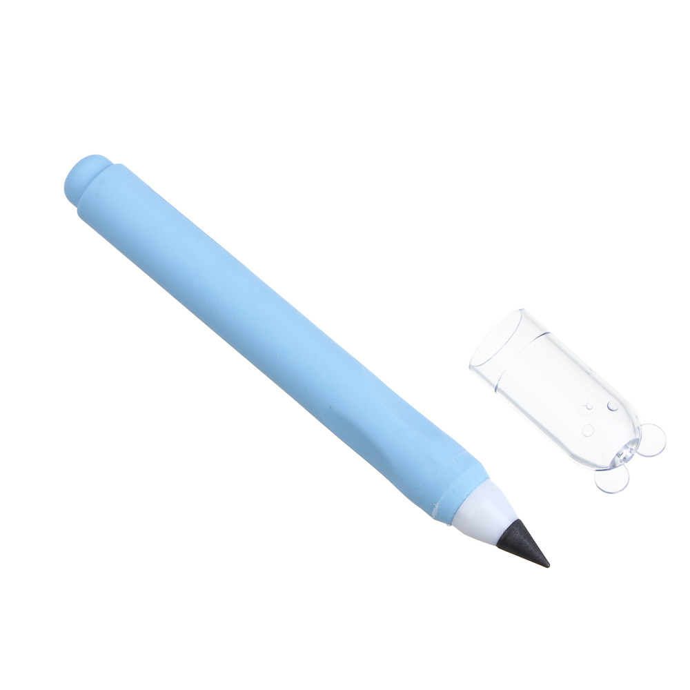 Карандаш чернографитный "вечный", с круглым корпусом - ластиком, TPE, графит, 2 цвета, арт.№ 591-246