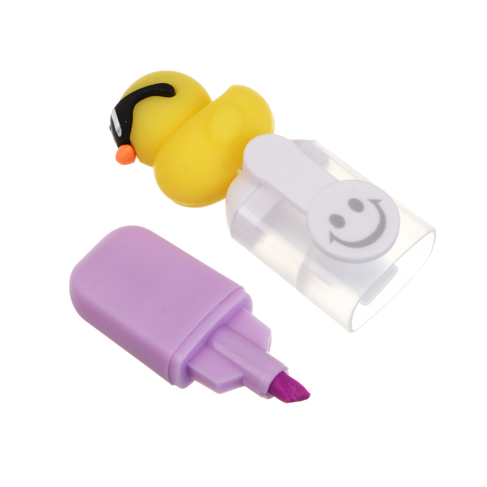 Маркер-выделитель с фигуркой утенка, 6 цветов, арт.№ 532-129