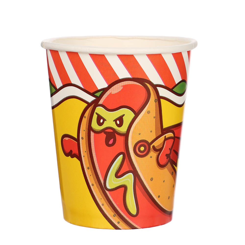 Набор бумажных стаканов Ожившая еда, 6 шт*250 мл, арт.№ 530-454