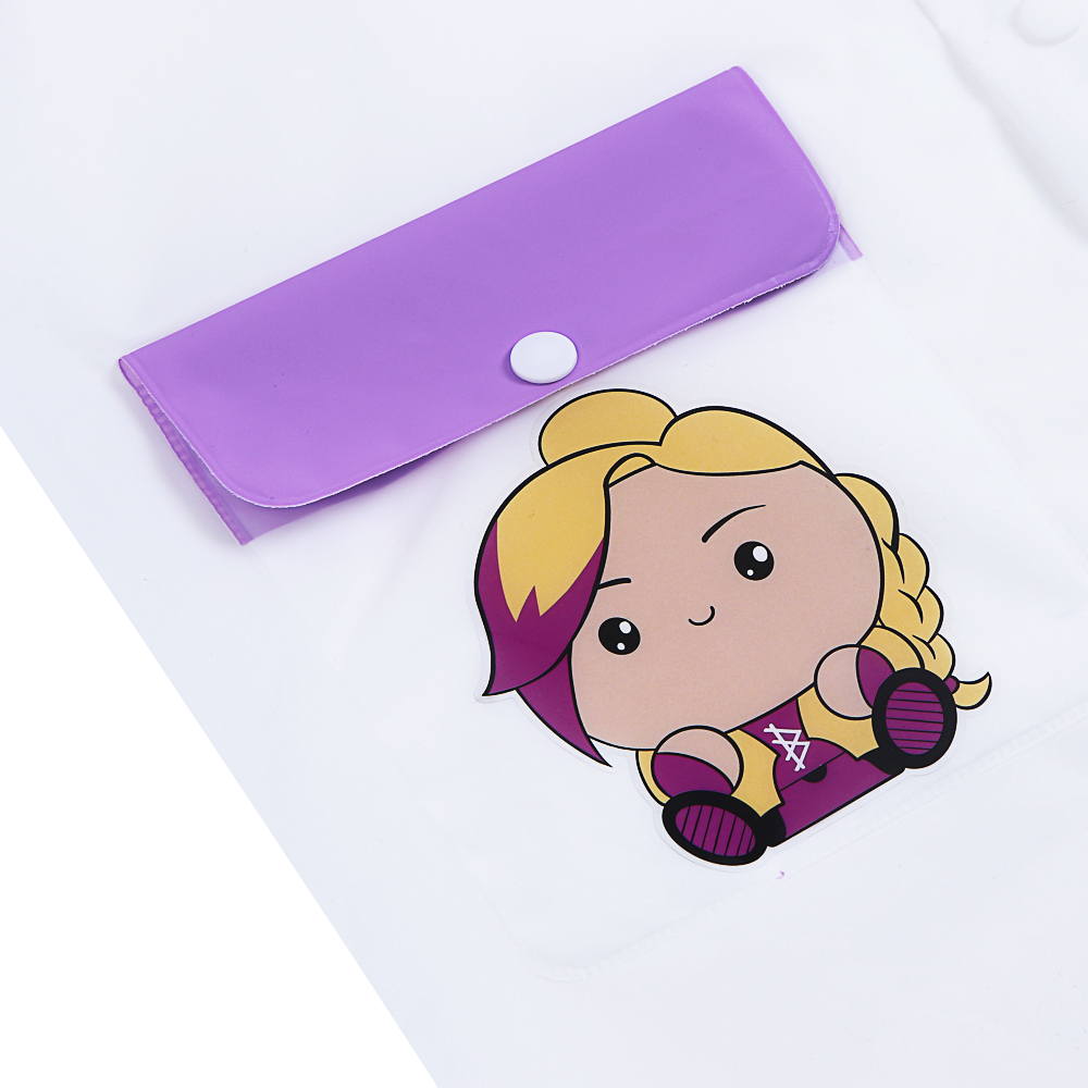 BY Русские Супергерои Дождевик детский с наклейками Василиса 130мкм 66х45см, EVA, арт.№ 188-116