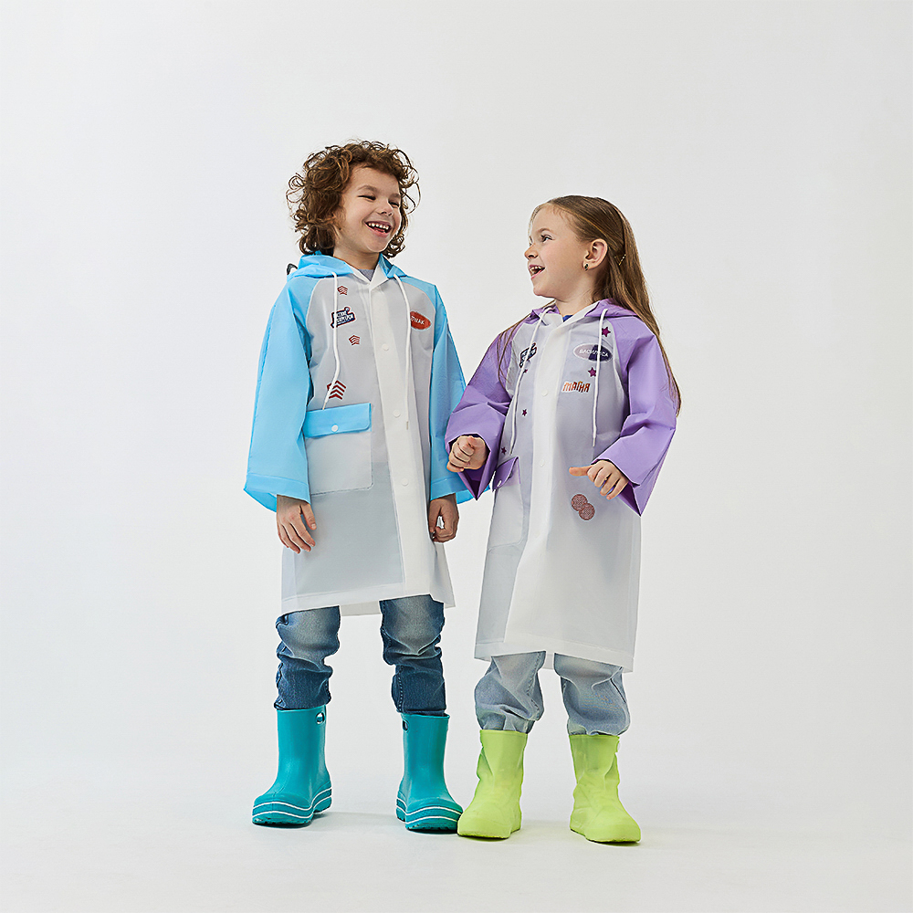 BY Русские Супергерои Дождевик детский с наклейками Ермак 130мкм 66х45см, EVA, арт.№ 188-117